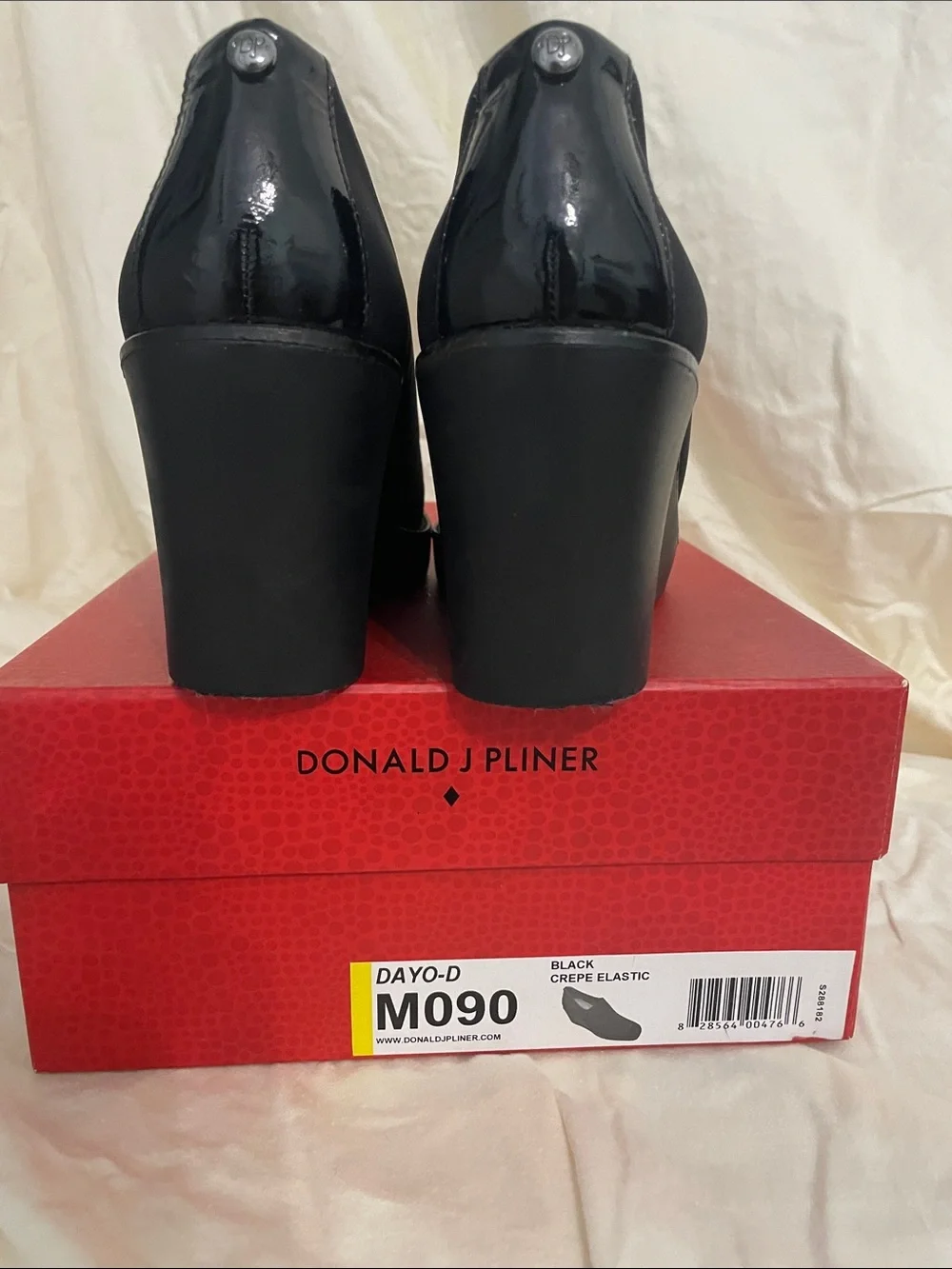 Donald J. Pliner Black Wedge Slip-On Loafers